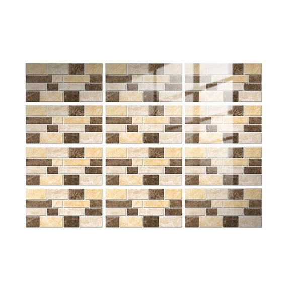 Peel and Stick Backsplash 12-Sheet 4"x8" Subway Stick on Tiles Backsplash for Kitchen Self Adhesive Marble Peel and Stick Tile for Bathroom Kitchen Cabinet Shower