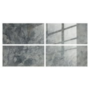 Peel and Stick Backsplash 4 Sheet 6"x12" Marble Wall Tiles Granite Back Splashes Tile for Kitchen PVC Peel and Stick Backsplash Tile for Bathroom Kitchen Cabinet Shower