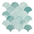 thumbnail image 1 of Peel and Stick Backsplash Fish Scale Tile, Removable Renter Friendly Backsplash 3D Adhesive Stick on Wall Tiles for Kitchen Bathroom (10 Sheets, Marble Green), 1 of 6