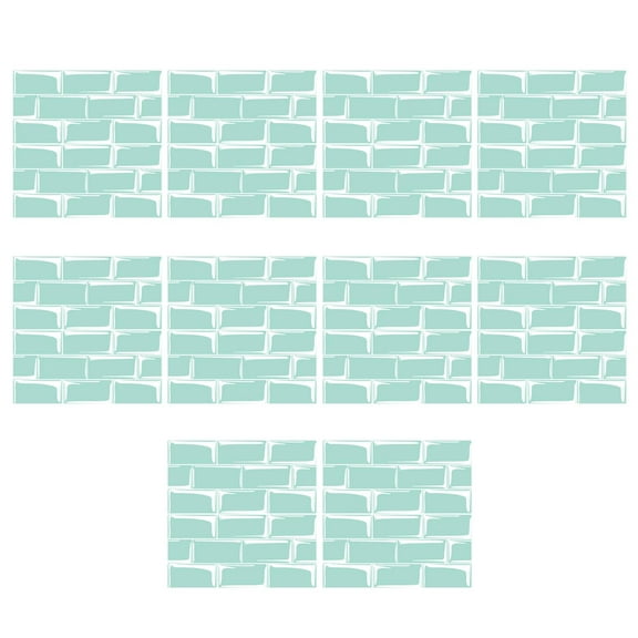 Peel and Stick Backsplash for Kitchen 10 Sheet 6"x6" Green Subway Backsplash Tile Self Adhesive Back Splash Stick Wall Tiles Peel and Sticker for Kitchen Bathroom Fireplace Laundry Room