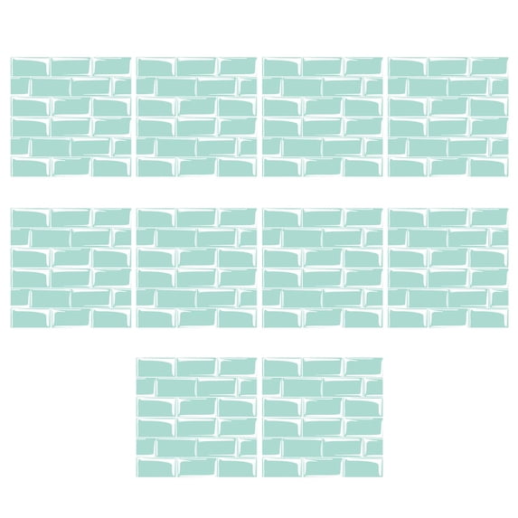 Peel and Stick Backsplash for Kitchen 10 Sheet 6"x6" Green Subway Backsplash Tile Self Adhesive Back Splash Stick Wall Tiles Peel and Sticker for Kitchen Bathroom Fireplace Laundry Room