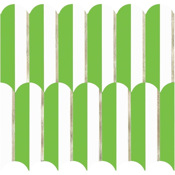 Peel and Stick Backsplash Seamless Tile for Kitchen,White and Grass Green PVC Mixed Light Gold Self Adhesive Fish Scale Metal Mosaic Tiles (10 Sheets)