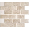 thumbnail image 1 of Peel and Stick Backsplash - Sheets of 10.95" x 9.70" - 3D Adhesive Peel and Stick Tile Backsplash for Kitchen, Bathroom, Wall Tile (Beige, Marble, Pack of 10), 1 of 3