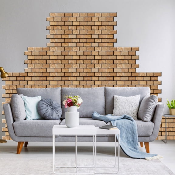 Peel and Stick Backsplash Tile Verdsylv 3D Brick Wall Panel, Self-Adhesive Foam Tile Sticker, Waterproof Decorative Backsplash for Kitchen, Accent Wall for Bathroom, Basement and Laundry Room, B
