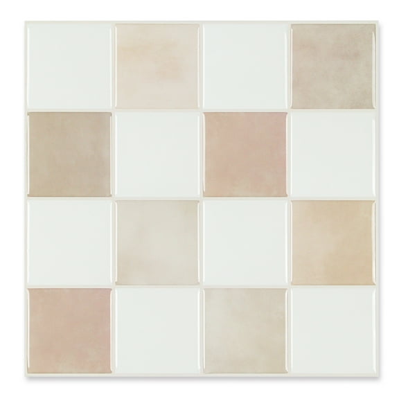 Peel and Stick Backsplash Tiles 10 Pack 3D Self-Adhesive Wall Panels for Kitchen & Bathroom Waterproof, Heat-Resistant Stick-On Tile Modern Design (Elegant Rustic)