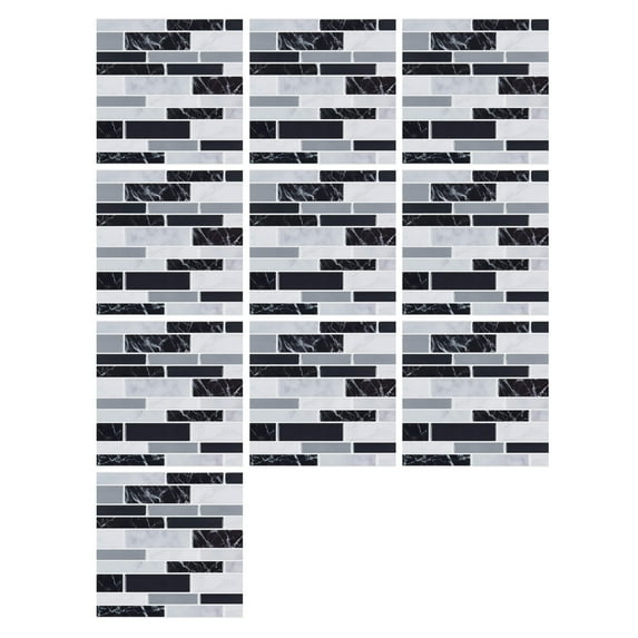 Peel and Stick Backsplash Verdsylv 10 Sheets of Self-Adhesive Peel and Stick Tile Stickers, Backsplash Wallpaper, Waterproof, Removable Decals for Kitchens and Bathrooms, Shelf Liners, Cabinets, D