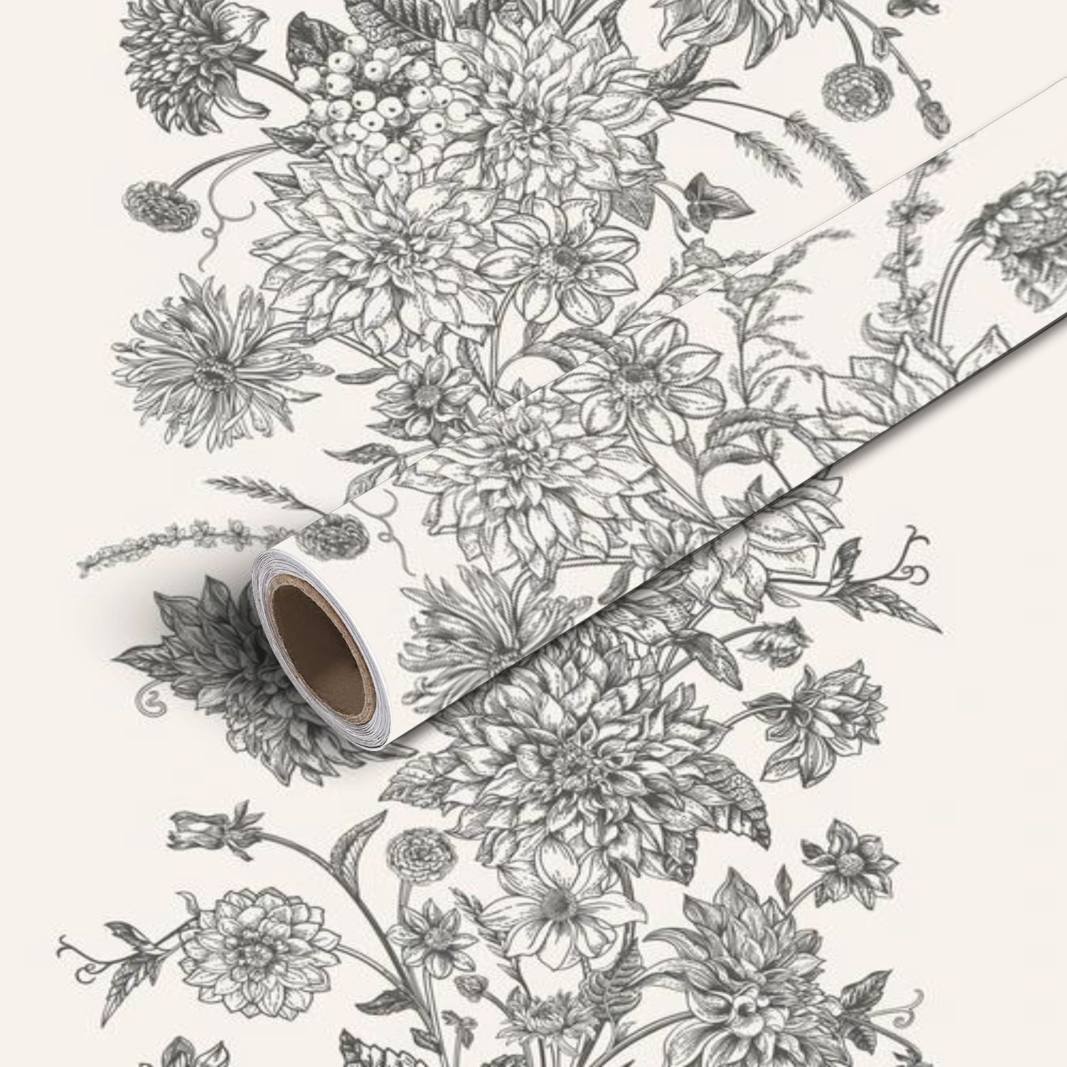 Peel and Stick Canvas Wallpaper Art Wall Mural Floral border Vertical ...