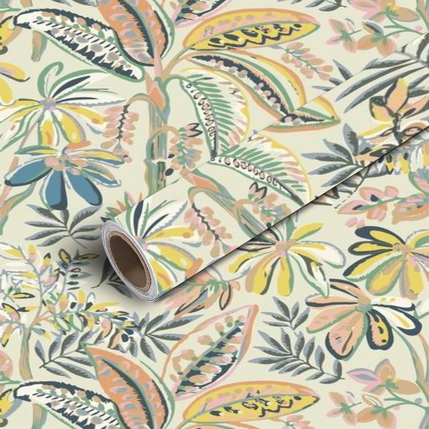 Peel and Stick Canvas Wallpaper Art Wall Mural Vibrant seamless pattern ...