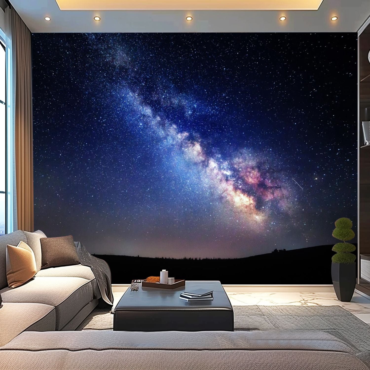 Peel and Stick Canvas Wallpaper Milky Way Beautiful summer night sky ...