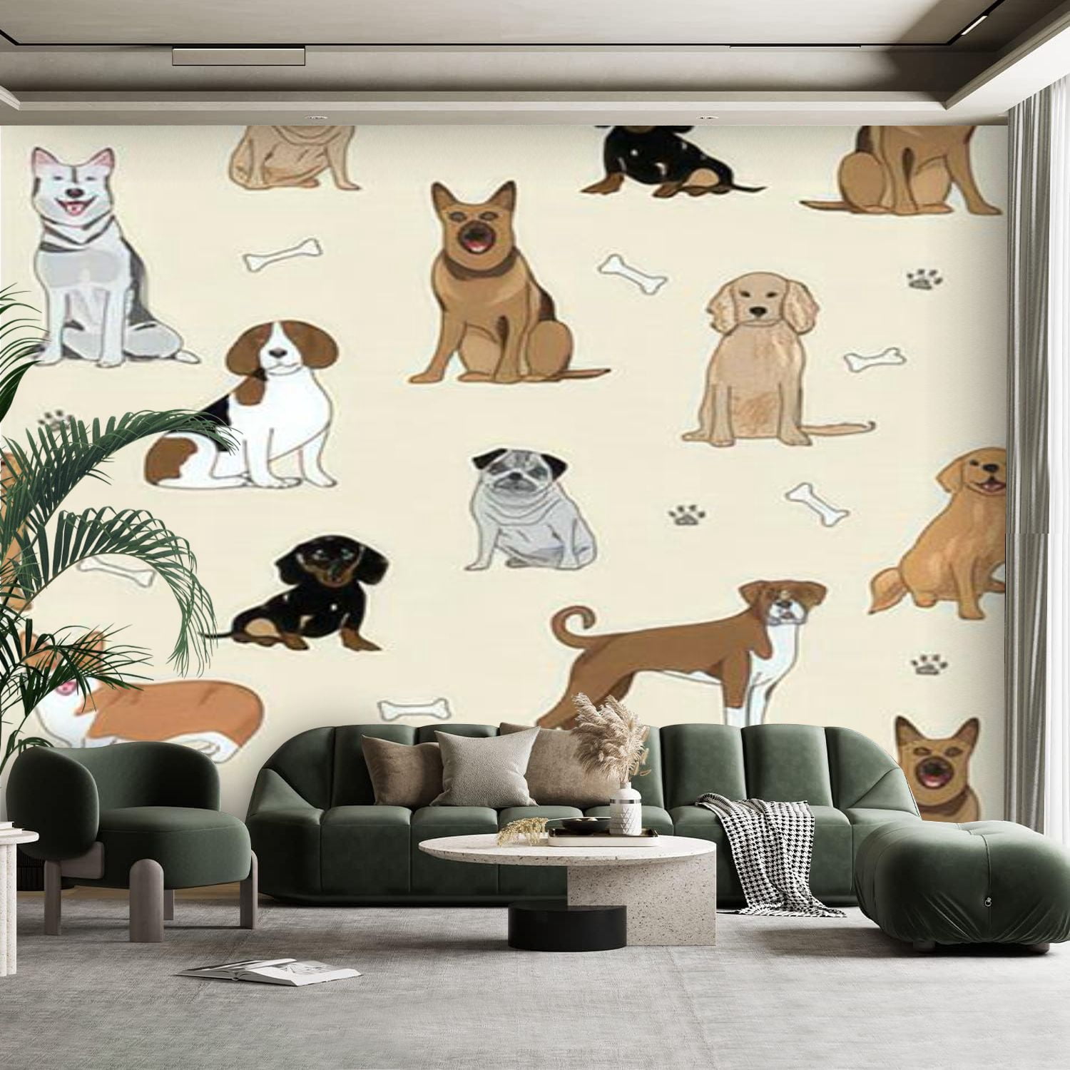 Peel and Stick Canvas Wallpaper Wall Mural Graphic seamless repeat ...