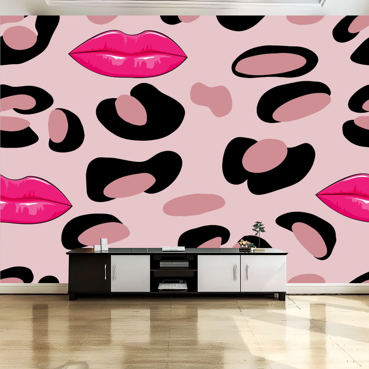 Peel and Stick Canvas Wallpaper Wall Mural Leopard seamless pattern ...