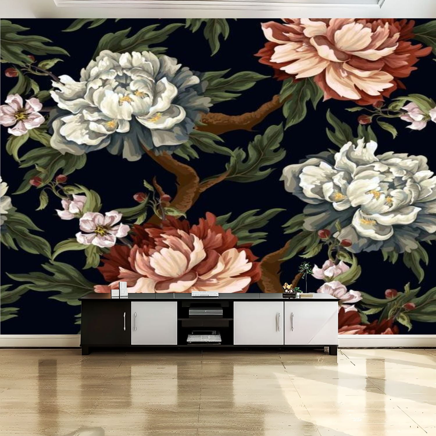Peel and Stick Canvas Wallpaper Wall Mural Ornate seamless pattern ...