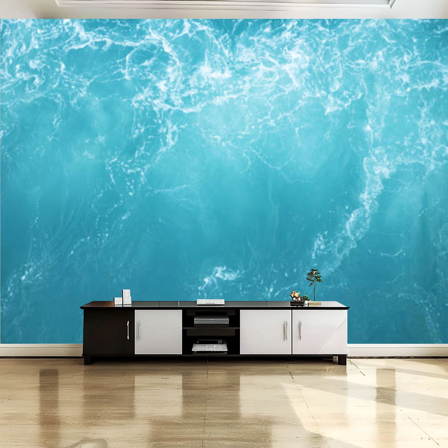 Peel and Stick Canvas Wallpaper Wall Mural Sea Waves ocean wave ...