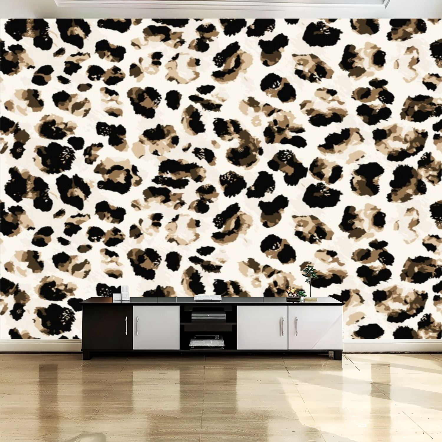 Peel and Stick Canvas Wallpaper Wall Mural Seamless Hand Drawn Abstract ...