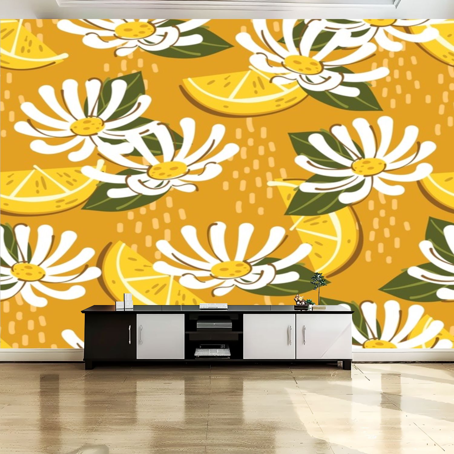 Peel and Stick Canvas Wallpaper Wall Mural Seamless cartoon white ...