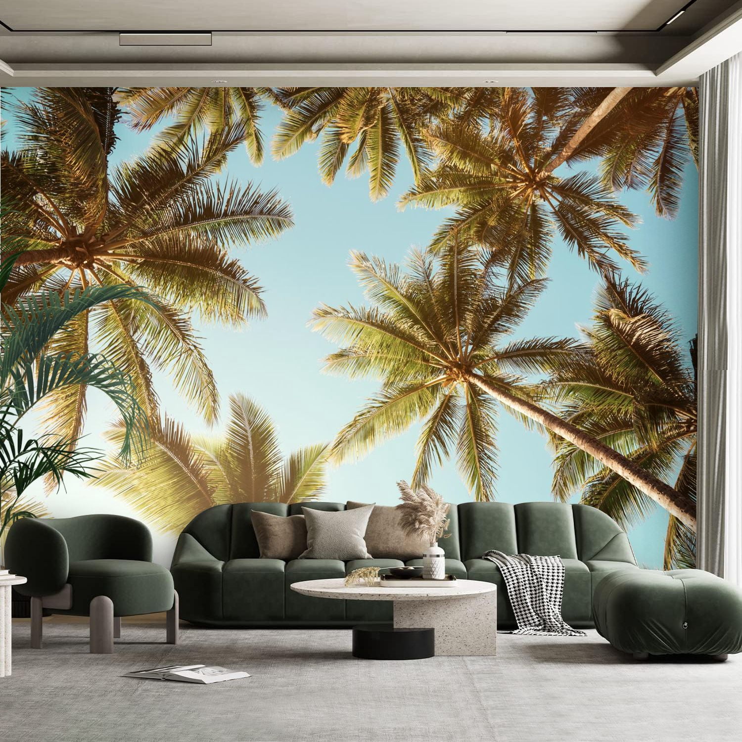 Peel and Stick Canvas Wallpaper Wall Mural Summer Low angle view