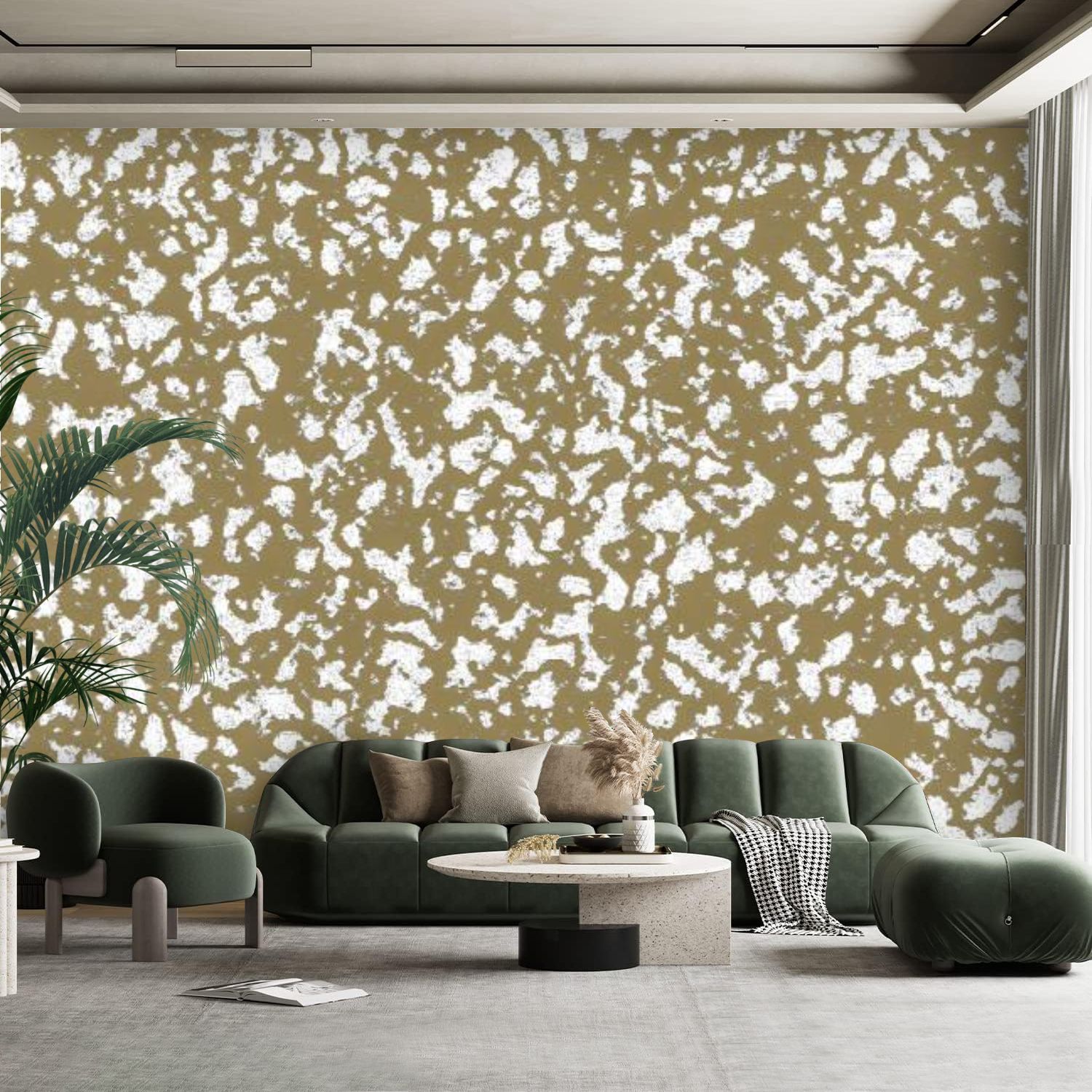 Peel and Stick Canvas Wallpaper Wall Mural Texture graphic stone brown ...