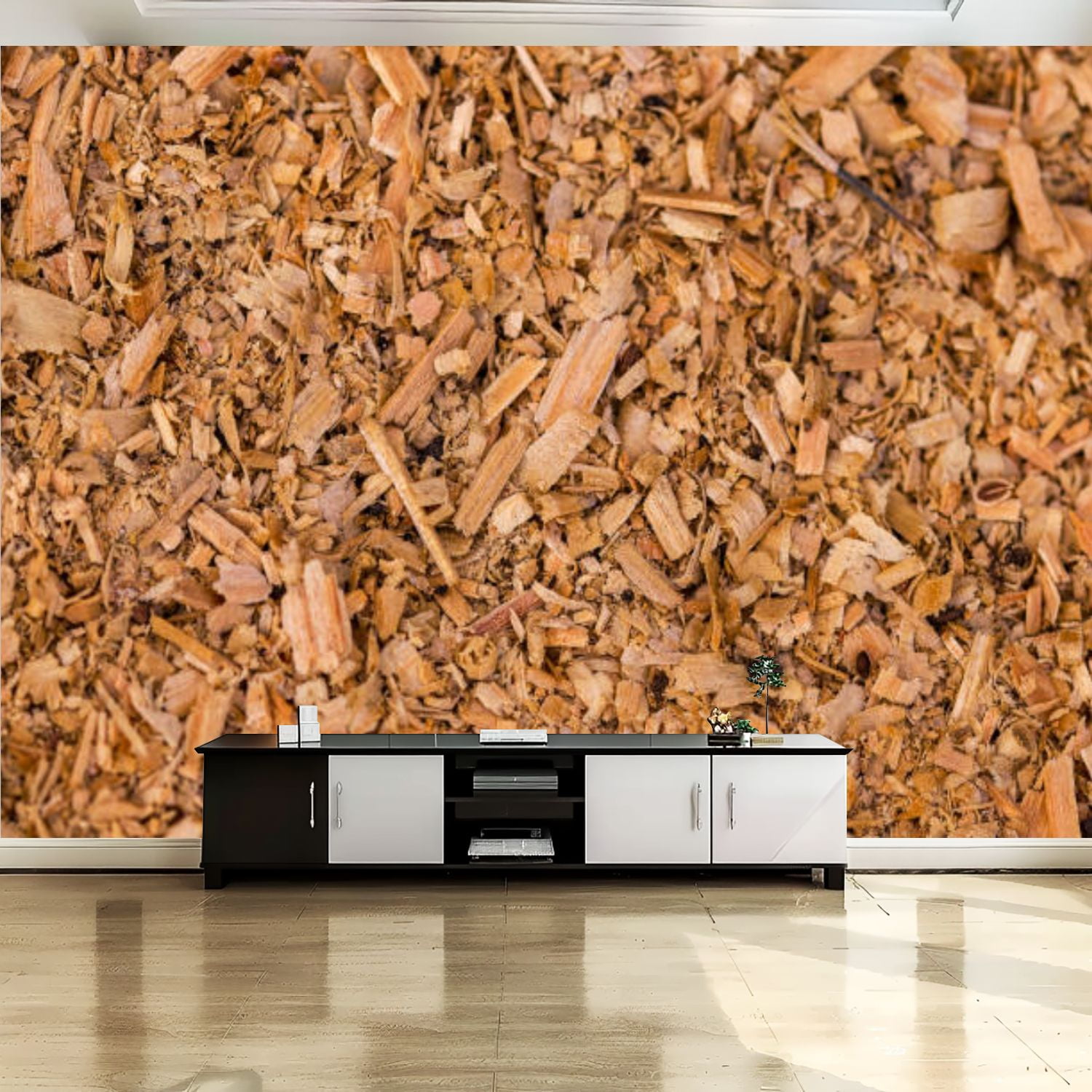 Wallpaper With Wood Chips
