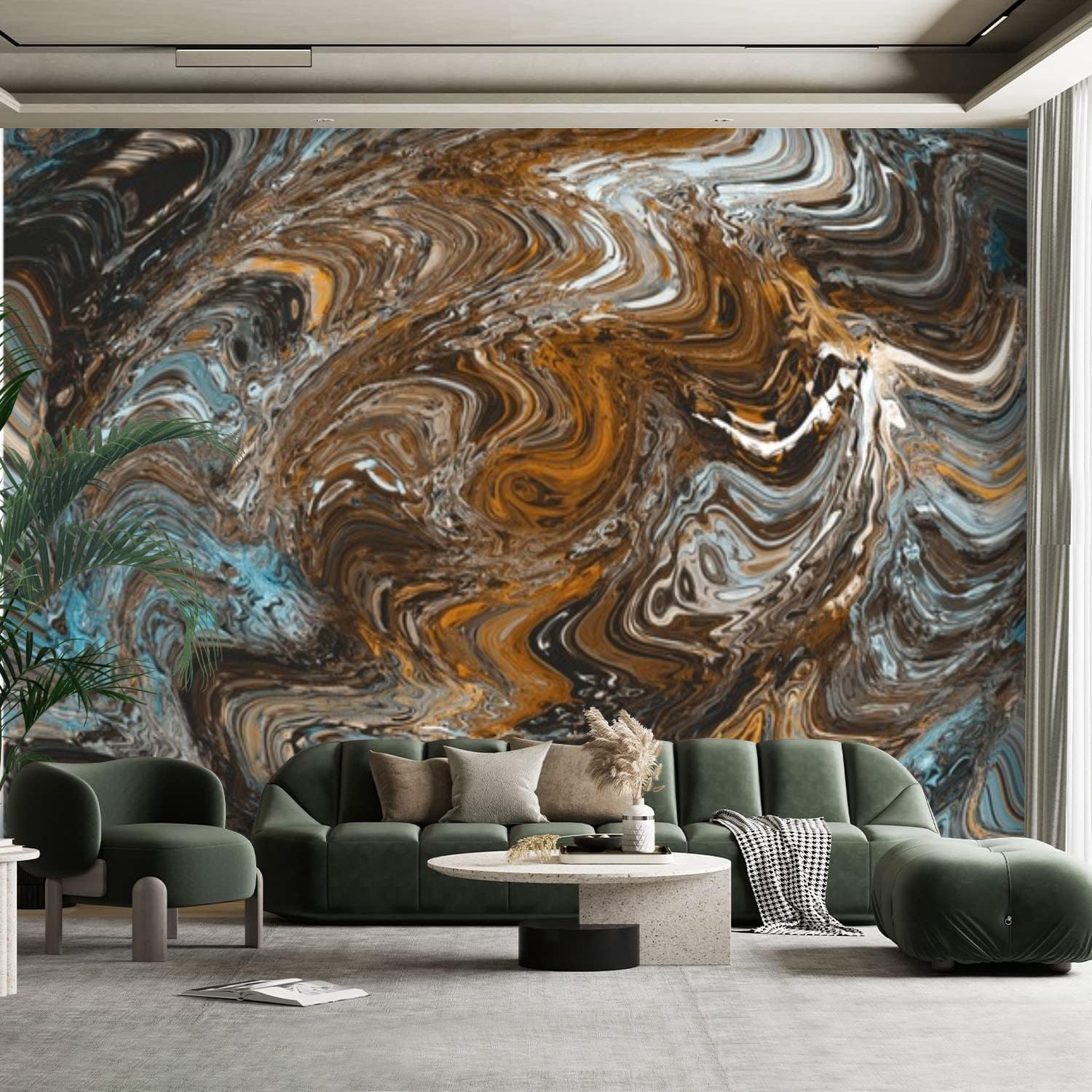 Peel and Stick Canvas Wallpaper Wall Mural captivating abstract design ...