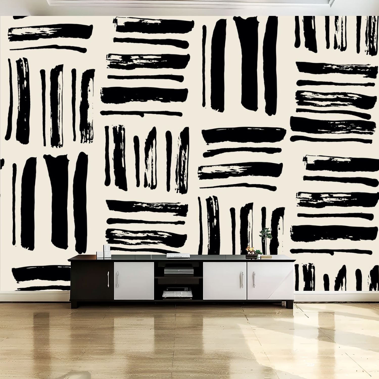 Peel and Stick Canvas Wallpaper Wall Mural seamless pattern hand drawn ...