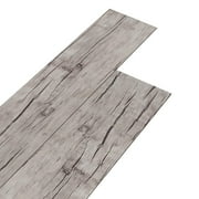 Peel and Stick Floor Tile, 36-Pack 54 Sq.Ft Self Adhesive Vinyl Plank Flooring Wood Grain Look 36x6 Inch Waterproof Tile Sticker for Bedroom, Living Room, Kitchen, RV(Natural Cracked)