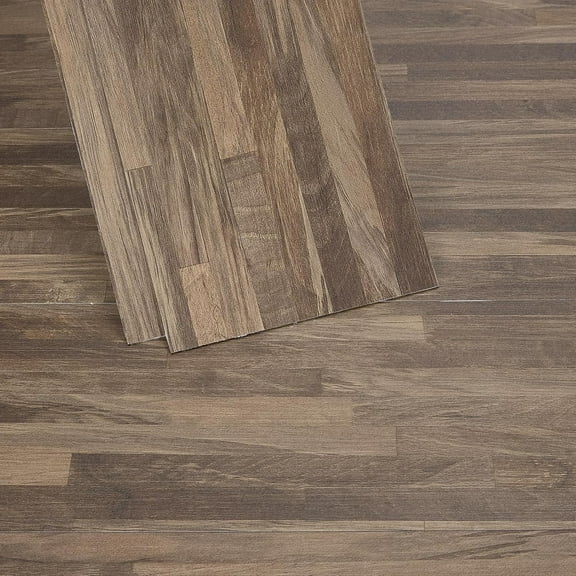 Peel and Stick Floor Tile, 36 Pack 54 Sq.Ft Waterproof Vinyl Flooring Tiles 36 x 6 Inches, Self Adhesive Flooring Wood Grain Planks Floor for Bedroom, Kitchen, RV, Office(Brown)