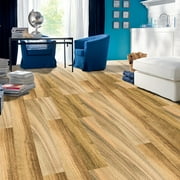 Peel and Stick Floor Tile, Natural Wood Grain Look, Easy DIY Floor Coverings, Water-Proof Wood Flooring Plank for Bathroom, Bedroom, Kitchen, Living Room 2PCS