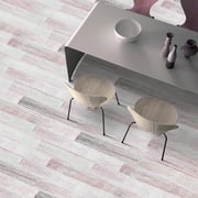Peel and Stick Floor Tile, Natural Wood Grain Look, Easy DIY Floor Coverings, Water-Proof Wood Flooring Plank for Bathroom, Bedroom, Kitchen, Living Room 2PCS