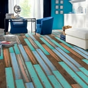 Peel and Stick Floor Tile, Natural Wood Grain Look, Easy DIY Floor Coverings, Water-Proof Wood Flooring Plank for Bathroom, Bedroom, Kitchen, Living Room 2PCS