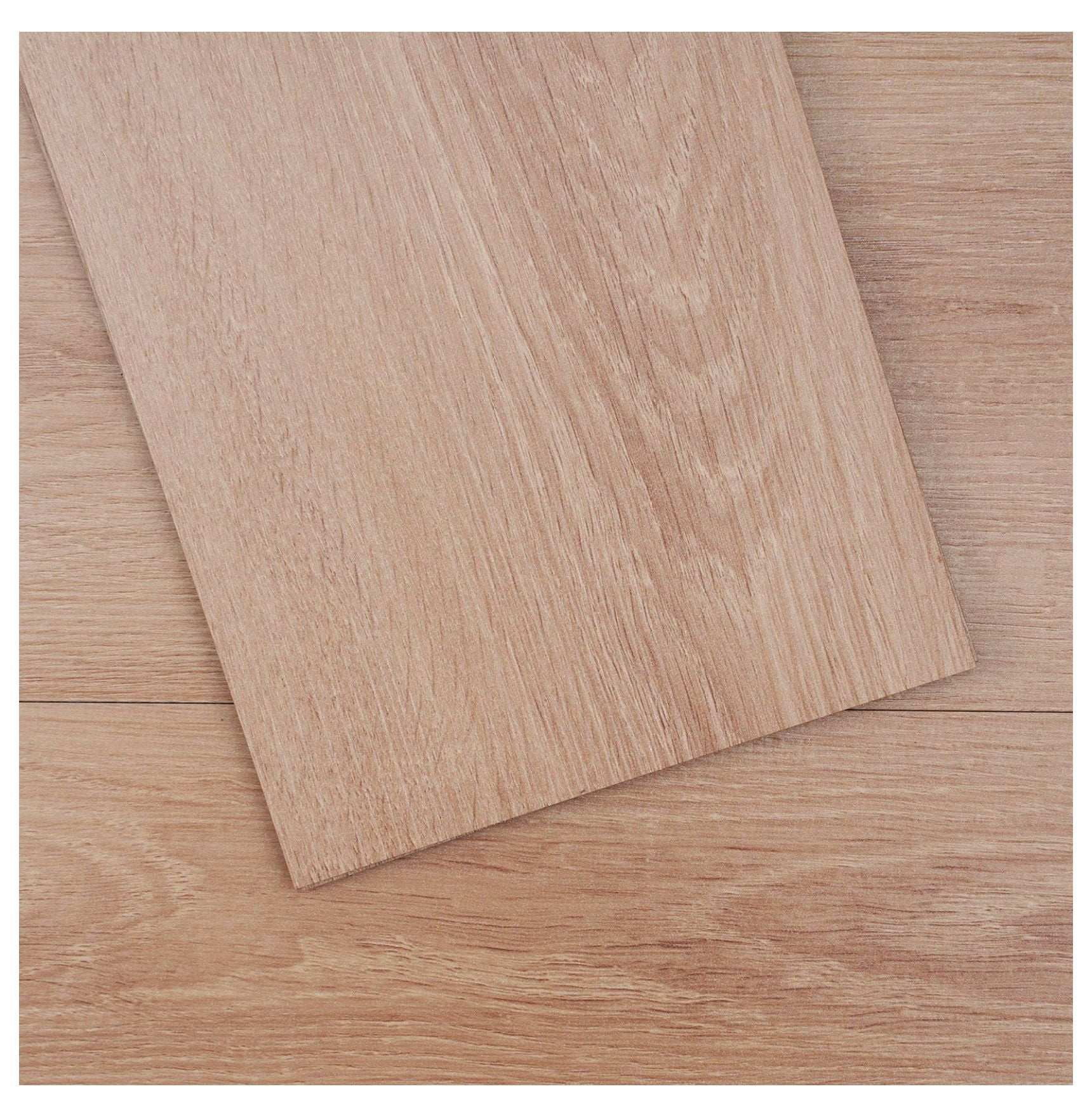 Peel and Stick Floor Tiles 36x6 inch, 36 Pack Wood Grain Vinyl Flooring, 2.5mm Thick Self Adhesive Tiles for Kitchen, Bathroom, Bedroom, DIY Home Decor