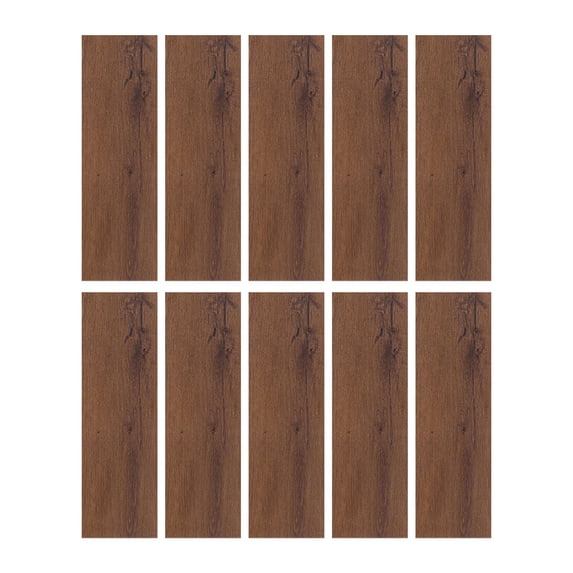 Peel and Stick Floor Tiles, Peel and Stick Floor Tile Plank, Wood Grain Look, Self Adhesive Durable Vinyl Flooring and Waterproof Floor Tile for Kitchen Living Room Bathroom, 10Pcs(Brown,15.7x5.9")