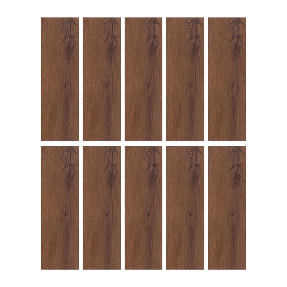 Peel and Stick Floor Tiles, Peel and Stick Vinyl Floor Tiles, Self Adhesive Waterproof Flooring Wood Planks for Kitchen, Dining Room, Living Room, Bedrooms, Wood Grain Look, 10Pcs(Brown,15.7x5.9")