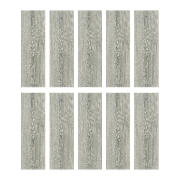 Peel and Stick Floor Tiles, Peel and Stick Vinyl Floor Tiles, Self Adhesive Waterproof Flooring Wood Planks for Kitchen, Dining Room, Living Room, Bedrooms, Wood Grain Look, 10Pcs(Green,15.7x5.9")
