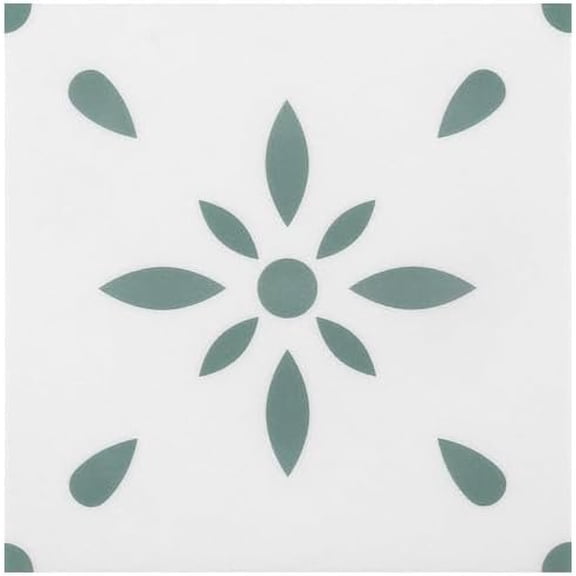 Peel & Stick Floor Tiles Self Adhesive Vinyl Flooring for Kitchen Bathroom Laundry Room House Fireplace 10 Sheets 8"x8" Removable Floor Stickers Decor DIY (Light Green)