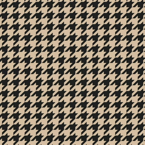 Peel & Stick Houndstooth Plaid Wallpaper - Houndstooth Check Small Classic Bold Graphic Wallpaper for Wall, Furniture, Cabinet, Dresser (5.7*98.4inch, Black beige)