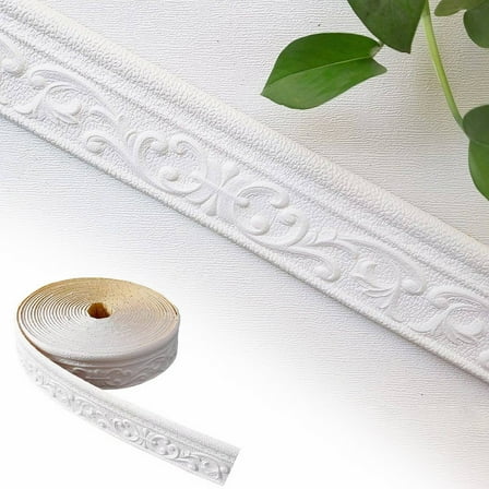 Peel and Stick Molding Baseboard Trim Flexible Wall Molding Trim Self Adhesive Wallpaper Border Sticky Decorative Edging Baseboard Lines DIY Home Wall Decor 90.55 In
