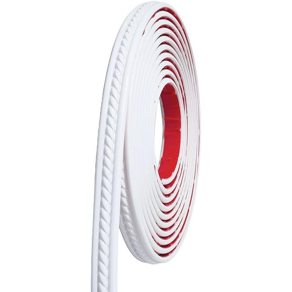 Peel and Stick Molding Trim Self Adhesive Flexible Wall Trim ing 3D Strip for Wall Panels Picture Mirror Frame Border Edge Corner Ceiling Wallpaper Decor White 9.48Ft/3M