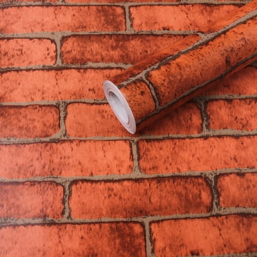 NextWall Red Brick Peel and Stick Wallpaper, Removable with Distressed ...