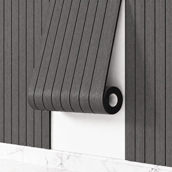 Peel and Stick Slat Wall Panel, Thick 3D Wood Grain Self Adhesive PVC Faux Wood Panel, Soundproof Moisture Resistant Decorative Wall Covering 118X15.75 in for Bedroom Living Room Ceiling