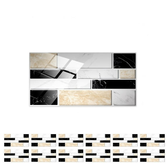 Peel And Stick Stone Wallpaper, 3D Brick Backsplash Removable, 12 Packs Self Adhesive Peel And Stick 3D Stone Brick Wallpaper for Kitchen Bathroom Backsplash Removable, Christmas Gift