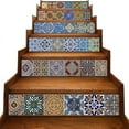 thumbnail image 1 of Peel and Stick Tile Backsplash Stair Riser Decals DIY Tile Decals Mexican Traditional Waterproof Home Decor Staircase Decal Stair Mural Decals, 1 of 10