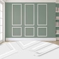 thumbnail image 1 of Peel and Stick Wall Molding Kit, Pre Cut Molding Wainscoting Panels for Interior Home Wall Moulding Décor Living Room Decoration, Self-Adhesive Ready to Assemble White (3 Set, 24 x 78 in), 1 of 8