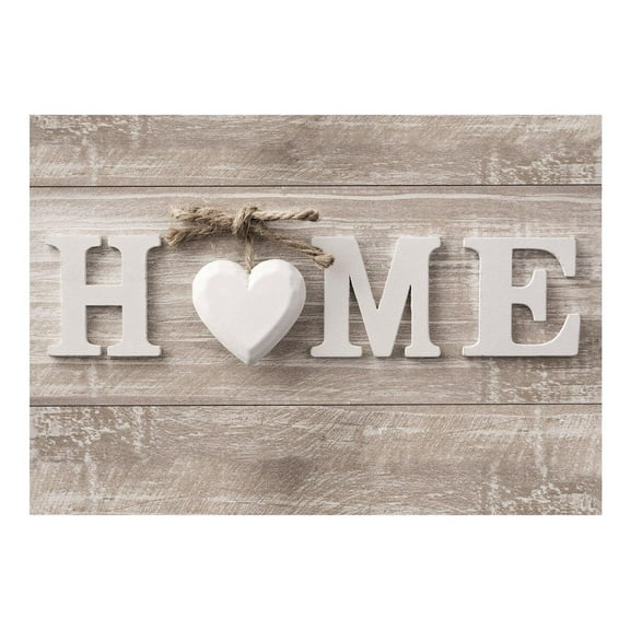Peel & Stick Wall Mural - Home White Heart On Wood - Removable Wall Decals