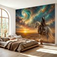 Sticks Drawin Peel and Stick Wall Mural Mythical Native Warrior Art cosmic Self ...