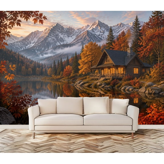 Peel and Stick Wall Mural Rocky Mountains Lake Majestic Rocky Mountains ...