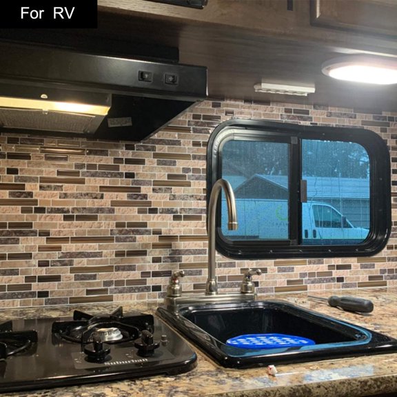 Peel and Stick Wall Tiles 10 Sheet Set, Self-Adhesive Kitchen Backsplash Tiles, Thick Design Decorative Wall Tile for Kitchen, Bathroom or Laundry Room, Sandstone Finish