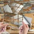 thumbnail image 1 of Peel and Stick Wall Tiles, Kitchen Backsplash Peel and Stick, 3D Self Adhesive Vintage Wall Paper, 12Pcs Backsplash Tile Peel and Stick, Plastic Bathroom Kitchen Wall Tiles, 1 of 6