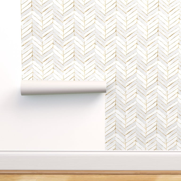 Simple Shapes Peel And Stick Wallpaper - Honey Wheat Gingham Check Pattern, Single Sheet 2ft X 9ft