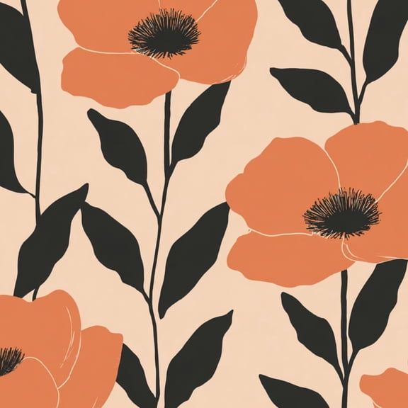 Peel and Stick Wallpaper 17.7in x 9.8ft Abstract Floral Leaves Soft Peach Contact Paper Vinyl Waterproof Self Adhesive Wall Paper for Bedroom Shelf Cabinet Renter Friendly