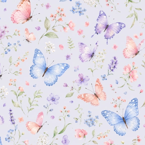 Peel and Stick Wallpaper 17.7in x 9.8ft Beautiful hydrangea flowers colorful butterflies Seamless Contact Paper Vinyl Waterproof Self Adhesive Wall Paper for Bedroom Shelf Cabinet Renter Friendly